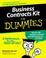 Go to record Business contracts kit for dummies