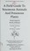 Go to record A field guide to Venomous animals and poisonous plants