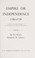 Go to record Empire or independence, 1760-1776 : a British-American dia...