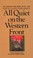 Go to record All quiet on the Western front