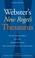 Go to record Webster's New Roget's Thesaurus.