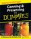Go to record Canning & preserving for dummies