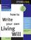 Go to record How to write your own living will