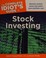Go to record The complete idiot's guide to stock investing