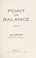 Go to record Point of balance : a thriller